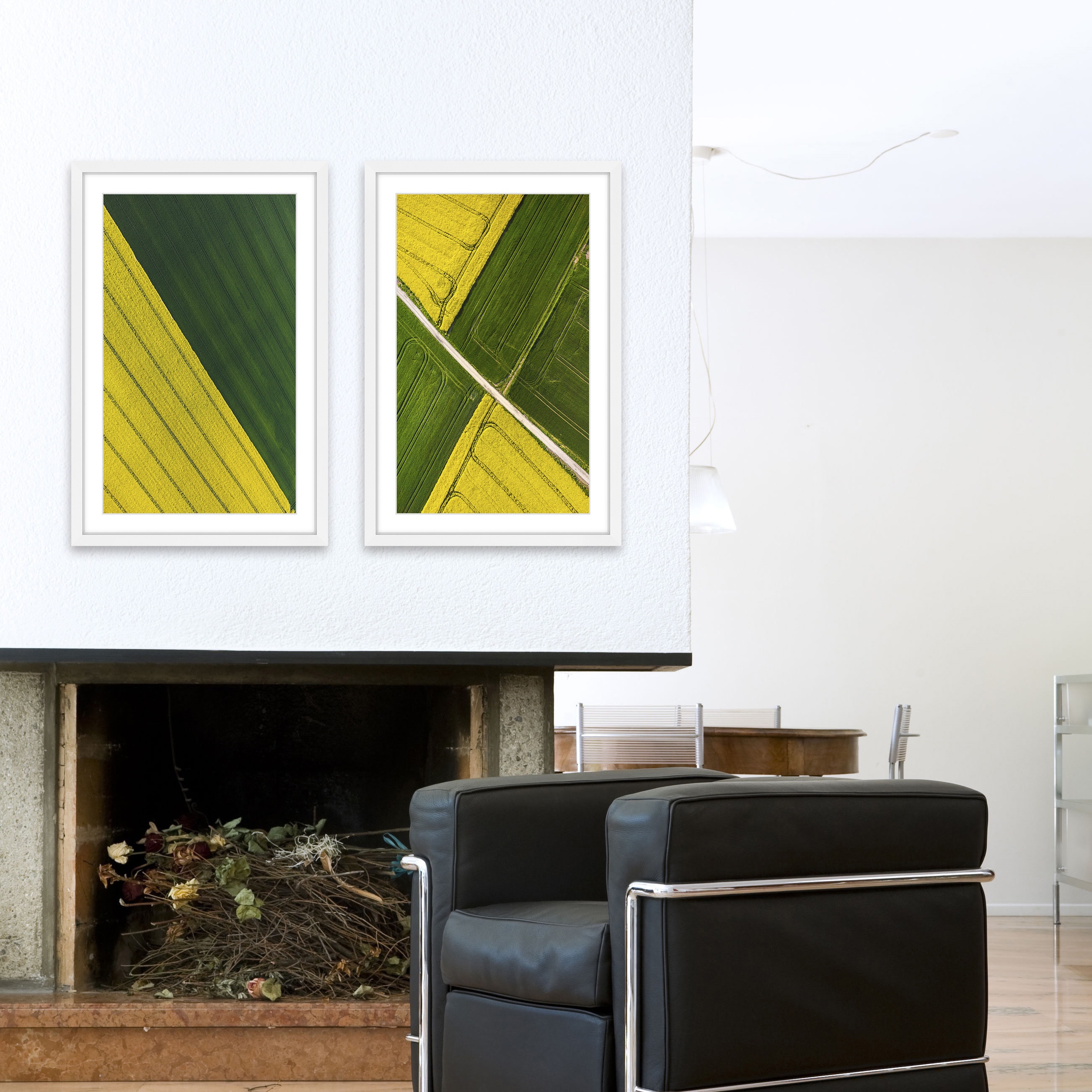Marmont Hill Inc Green Grass Diptych - Multi