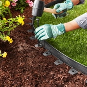 Expert Gardener 2-inch Tall Wall No-Dig Landscape Edging, 30-ft., Plastic, Black