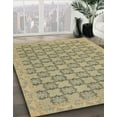 thumbnail image 3 of Ahgly Company Machine Washable Indoor Square Abstract Brown Area Rugs, 5' Square, 3 of 7