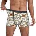 thumbnail image 2 of Kdxio Men's Boxer Briefs with Hawaiian Style Print - Comfortable and Breathable Underwear for Everyday Wear, 2 of 7
