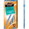 thumbnail image 1 of shiyou-Round Stic Extra Precision Fine Blue Ballpoint Pens, Medium Point (0.8 mm), 12-Count Pack, Excellent Writing Pens, 1 of 4