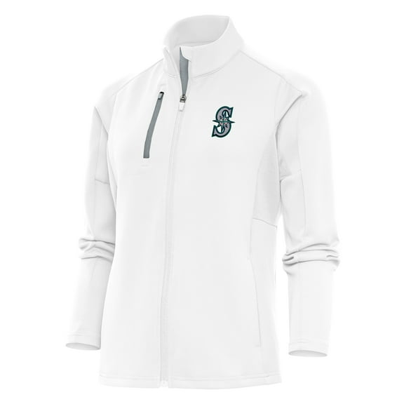 Women's Antigua White Seattle Mariners Logo Generation Full-Zip Jacket