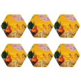 thumbnail image 2 of Balery 6 Pcs The Chicken Family Rooster Hen And Chicksleather Coasters Set, Drink Table Cup Coasters For Living Room Kitchen Coffee Decor, 2 of 9