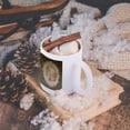 thumbnail image 6 of Couple In Snow Scene, Vintage Postcard Look With Lace, Green, 11oz Magic Transforming Mug, 6 of 8