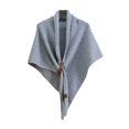 thumbnail image 3 of TINZ Womens Large Front Poncho Sweater Wrap Topper Knitted Elegant Shawls Cape Winkle Scarf And Thread Gown, 3 of 3