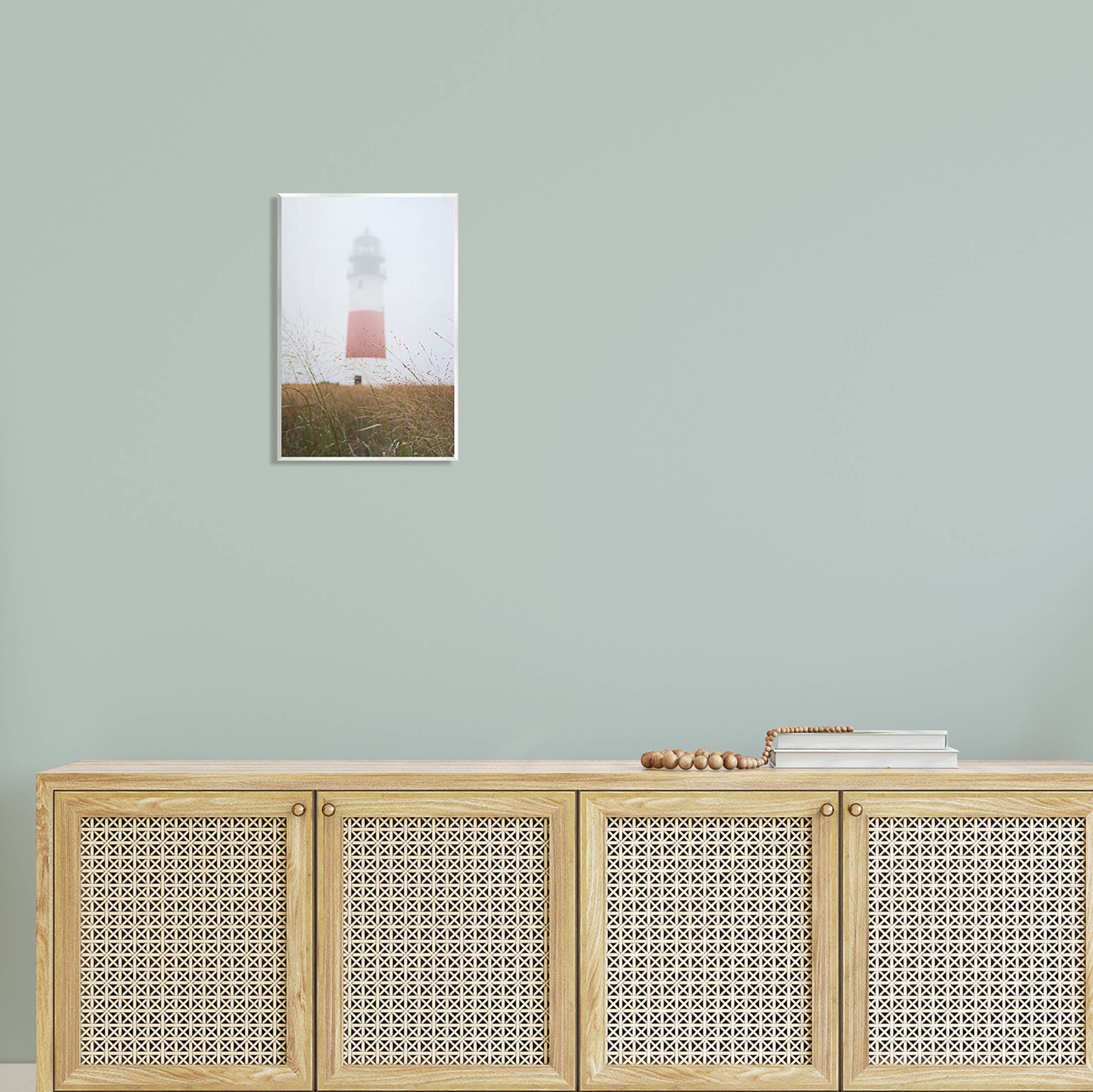 Stupell Industries Distant Lighthouse Foggy Coast Photograph Unframed Art Print Wall Art, Design by Laura Marshall