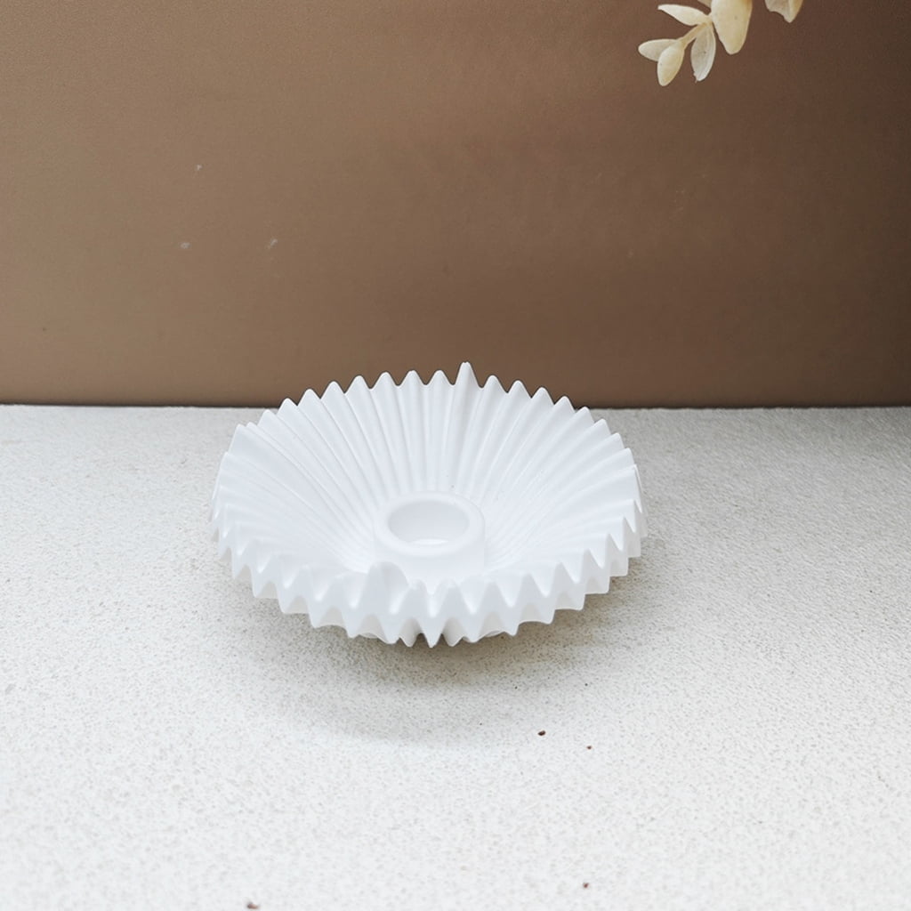 BQBQERT Striped Dish Silicone Stand Mold For Candlestick Holder Epoxy Resin Craft Resin Tray