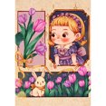 thumbnail image 1 of Hilo antiguo tulipán niña pequeña punto de cruz completo 11CT algodón DIY impreso Kits Hugtrwg Para estrenar, 1 of 9