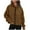 Brown, variant on Patlollav Womens Hooded Coat Solid Color Pocket Jacket Tops