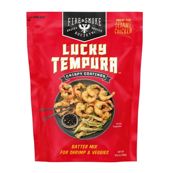 Fire & Smoke Society Lucky Tempura Batter Coating Mix, 10.9 Ounce Bag