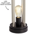 thumbnail image 6 of 360 Lighting Marcel Modern Table Lamps Set of 2 24 1/4" High Brushed Nickel with LED Nightlight USB Charging Port White Shade for Bedroom House Desk, 6 of 9
