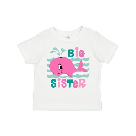 

Inktastic Whale Big Sister Gift Toddler Toddler Girl T-Shirt