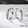 thumbnail image 3 of Joyas de moda Pendientes coloridos Pendientes de aro de 17 mm para mujer Pendientes elegantes para niñas, 3 of 8