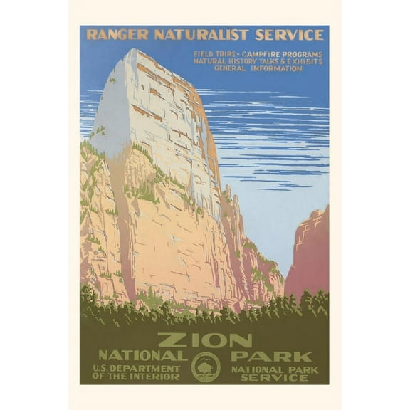 Pocket Sized - Found Image Press Journals: Vintage Journal Poster for Zion National Park (Paperback)