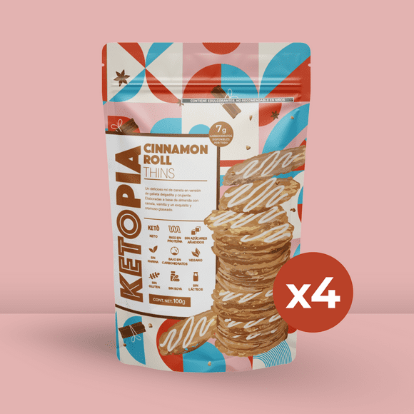 4 Pack Almond Thins Cinnamon Roll