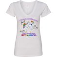 thumbnail image 3 of Inktastic I'm an Auntiecorn Like a Normal Aunt but Magical Women's V-Neck T-Shirt, 3 of 5