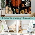 thumbnail image 2 of Boho Floral Blackout Curtains, Morden Mid Century Abstract Bohemian Flowers Botanical Tropical Leaves Darkening Window Drapes Grommet for Living Room Bedroom Decor 2 Panels 52"x84" Inches, 2 of 7