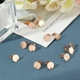 thumbnail image 3 of 40pcs Rose Gold Stud Earring Findings with Ear Nuts Flat Round Stainless Steel Earrings with Loop Stud Earring with Flat Plate for DIY Earring Jewelry Making Hole 1.5mm, 3 of 9