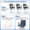 thumbnail image 2 of Aoodor 22"x24" Dark Blue Stripe Patio Chair Cushions Set, Memory Foam Outdoor Seat Cushions (Set of 2 Seats, 2 Backs, 2 Lumbar Pillows), 2 of 8