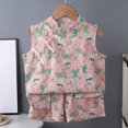 thumbnail image 2 of KPOPLK Girl Clothes Toddler Girls Summer Outfit Fashion Tank Top+ Shorts Set 2 Piece Clothing for Girl 9M-14Years(12-18 Months,Pink), 2 of 8