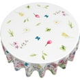 thumbnail image 2 of Easter Cute Bunny Table Cloth Pink Purple White Floral Butterfly Decorative Tablecloth Round 60 Inch Spring Flowers Washable Table Cover For Holiday Party Home Kitchen Dinning Room Picnic Decor, 2 of 6