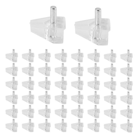 

50 Pieces 3 mm Shelf Pins Clear Support Pegs Cabinet Shelf Pegs Clips Shelf Support Holder Pegs for Kitchen Furniture