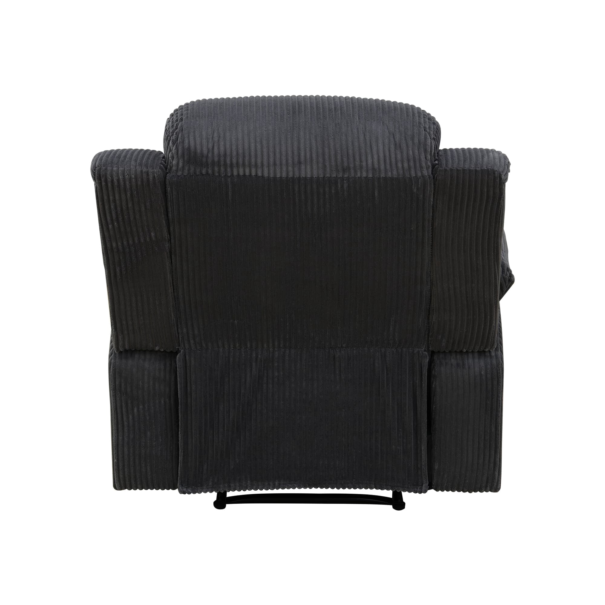 MAYEERTY Recliner Chair, Manual Fabric Reclining Chair with Adjustable Backrest for Living Room, Dark Grey