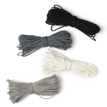 DIY 20#, Natural Hemp Cord Twine String, 120 ft., Black, White, Gray