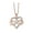 Rose Gold, variant on HUANLEDASH Infinity Heart Necklace for Women Cubic Zirconia Love Heart Pendant Necklace for Girlfriend Sister Daughter Mother