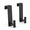 T Shape 2 Pack, Black, variant on T-shaped Over Door Hooks - Fits Wooden & Metal Doors Less Than 1.77" Wide Hanger For Office Bedroom Heavy-duty Stainless Steel Doo