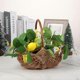 thumbnail image 3 of Rattan Flower Basket, Handmade Wicker Planter Basket with Plastic Liner & Handle, 3 of 4