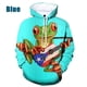 thumbnail image 5 of Sudadera con capucha para hombre, con estampado 3D de rana, con estampado de animales, informal, de talla grande, con estampado completo, 5 of 5