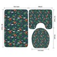 thumbnail image 3 of Green Christmas Dinosaur and Snowman Pattern Bathroom Rugs Sets 3 Piece,Toilet Cover Set,Absorbent Non Slip Bathroom Mats Sets with U-Shaped Contour Rug Toilet Rug Set, 3 of 5