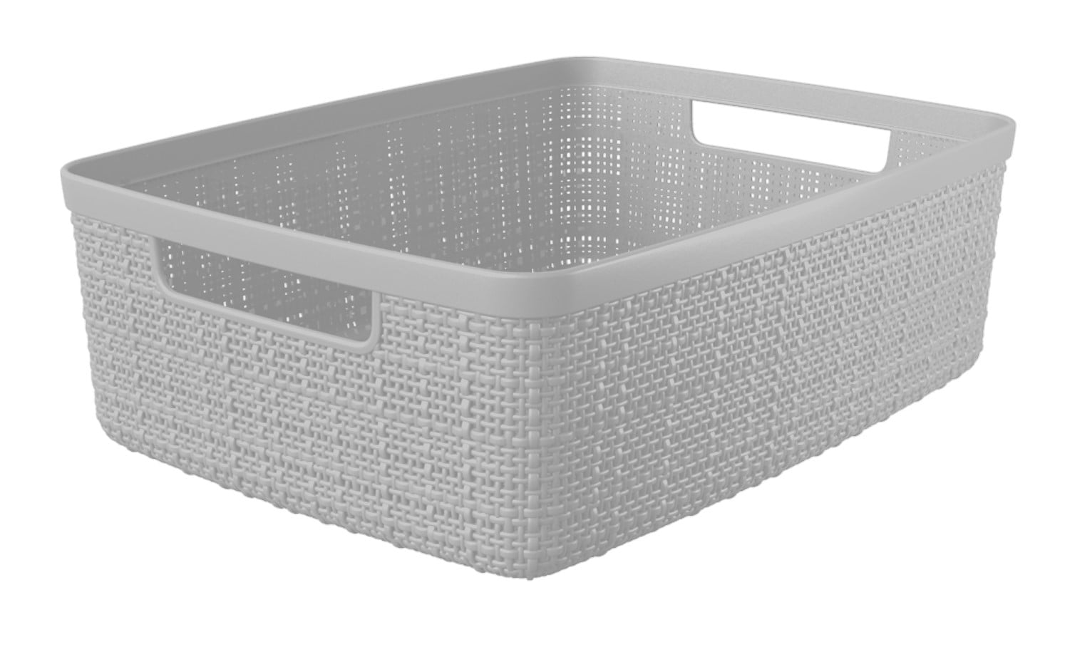 Tribello Plastic Bin Baskets for Organizing Rectangle Storage Tray 4 Pack 