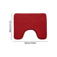 thumbnail image 3 of Toilet Mat under $5! CQCYD U Shape Toilet Bath Mat - Absorbent Soft Foam Rug with Non Slip Base for Bathroom Floor Protection, 3 of 6