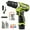 12V with 1 Battery Green, variant on Multi-Functional Wireless Diamond Kit with LED Work Light - Rechargeable Battery & Quick Charger, Ideal for Home/Car Projects, Perfect Family Gift