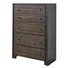 Lifestyle Solutions Crestview 5 Drawer Chest in Distressed Mahogany