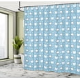 thumbnail image 4 of Ambesonne Owl Shower Curtain, Cartoon Bears and Night Birds, 69"Wx84"L, Pale Slate Blue White, 4 of 4