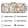 thumbnail image 2 of CURLYOOT Light Purple Floral Flower Runner Rug 2'x6' Washable Kitchen Runner Rug Indoor Non Slip Laundry Rugs Floor Carpet for Hallway Kitchen Entryway Bedroom Living Room, 2 of 9