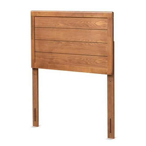 Bowery Hill Mid-Century Wood Twin Size Headboard in Walnut Brown