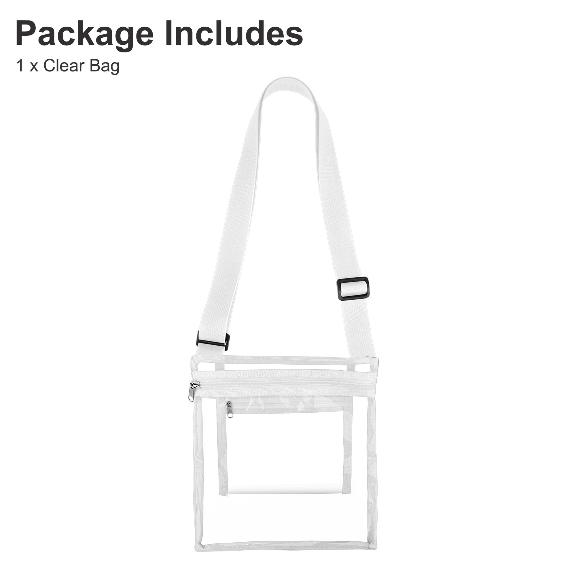 Busiuw Clear Backpack Stadium Approved Clear Sling Bag Clear Bag with Adjustable Reinforced Straps, 3 in 1 Clear Crossbody Bag for Festivals and