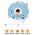 thumbnail image 6 of 15 Inch Round Placemats Set of 4, Light Blue Snowman Christmas Non Slip Heat Insulation PP Table Mats, Winter Snowflake Pine Xmas Tree Washable Place Mats for Kitchen Dining Party Table Decor, 6 of 7