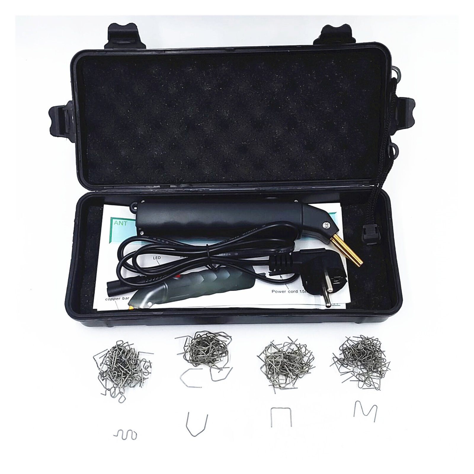 Plastic Repair Gun Hot Plastic Stapler Repair Bumper Weld Gun Plastic Welder Hot Melt Welding Nail Repair Soldering Iron Staples