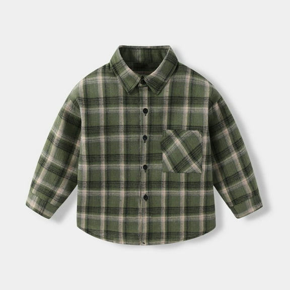 breaise Kids Boys Casual Button Down Shirt Toddler Long Sleeve Plaid Shirt Casual Western Shirts