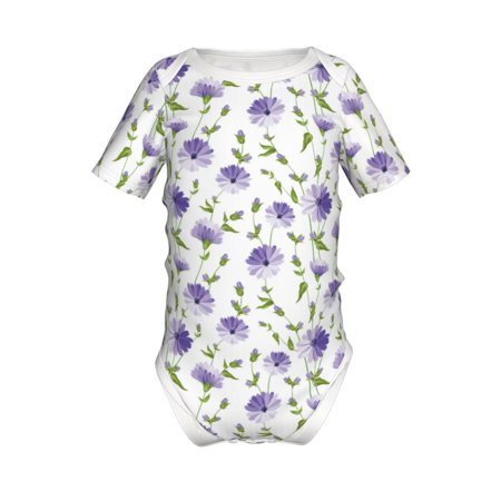 

Yiaed Purple Chicory Print Infant Climbing Short Sleeve Onesie One-Piece Baby Bodysuit Clothes 0-12 Months -18 Months