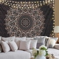 thumbnail image 4 of Black Mandala Tapestry Wall Hanging Psychedelic Wall Tapestry Aesthetic Indian Hippie Decor Bohemian Art Boho Home Decoration for Bedroom,Living Room,Dorm, 4 of 8