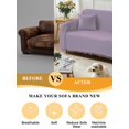 thumbnail image 5 of Purple Solid Color Couch Cover Sofa Covers 3 Cushion Sectional Couch, Aesthetics Contemporary Luxury Washable Sofa Covers Slipcover Sectional Sofa Cover, Furniture Protector 71"x150", 5 of 9