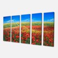 thumbnail image 2 of Paysage Acrylique avec Fleurs Rouges - Art Mural Floral Extra Grand, 2 of 3