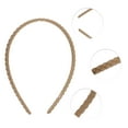 thumbnail image 2 of 1 Pc Classic Elegant Frosted Twist Hairband for Women for Girls 5.51"x4.72" Brown, 2 of 4