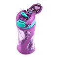 thumbnail image 4 of ZULU Torque Kids Botella de agua de plástico Tritan con funda de silicona y tapa de bloqueo a prueba de fugas, sin BPA, apta para lavaplatos, morado, 16 onzas, 4 of 10
